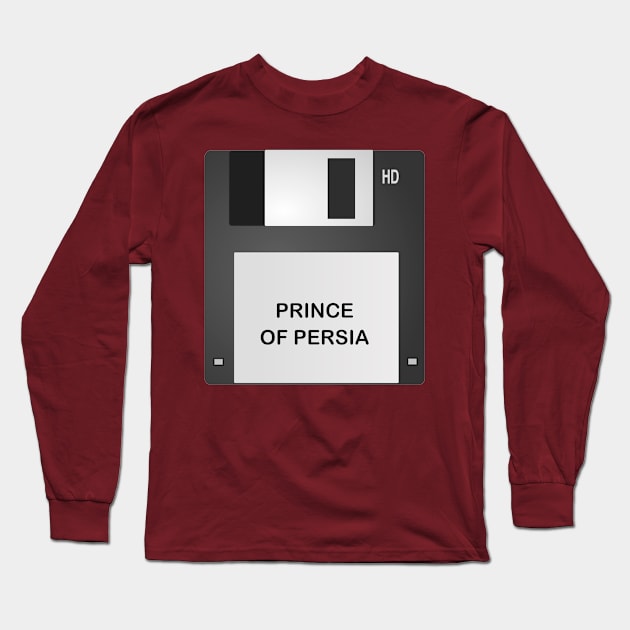 Floppy Disk Prince Of Persia Long Sleeve T-Shirt by Abang AAT Store